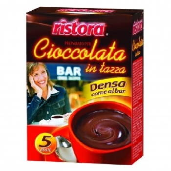 Oferta Ciocolata instant RES Group Pulbere instant cu gust ciocolata densa neagra Ristora - cutie cu 5 plicuri