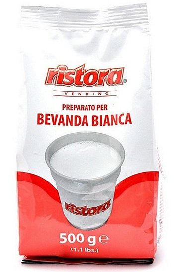 Oferta de Lapte si inalbitor cafea Ristora Pulbere alba Ristora eco pentru bauturi calde - 500 g